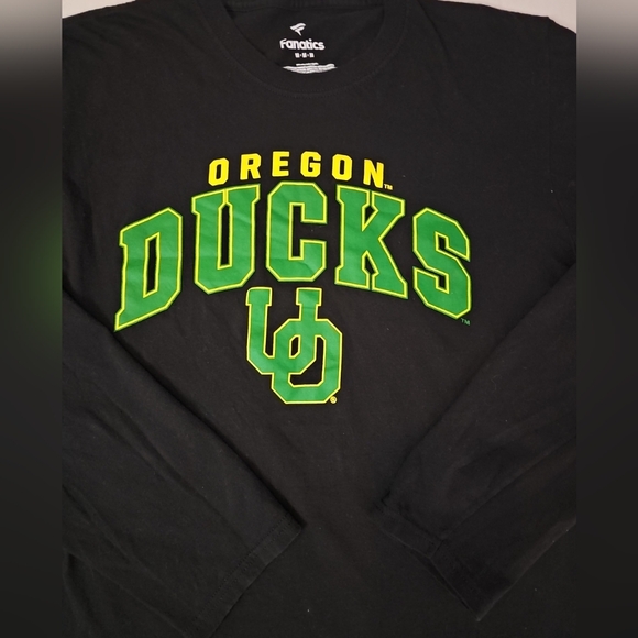 University Of Oregon DUCKS Fanatics Long Sleeve Black Shirt Men's Medium - Picture 2 of 9